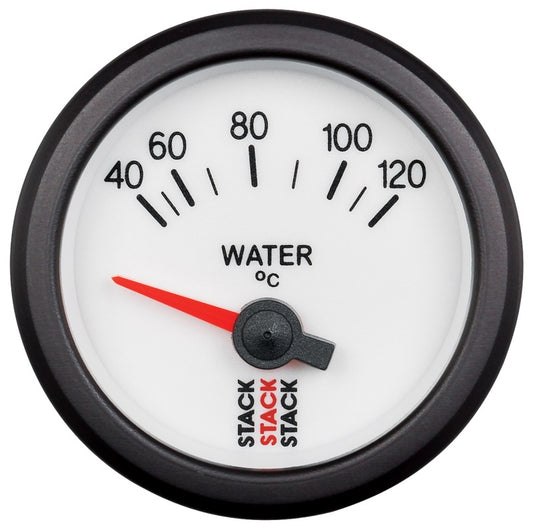 Autometer Stack 52mm 40-120 Deg C M10 Male Electric Water Temp Gauge - White - Burkken Auto Parts