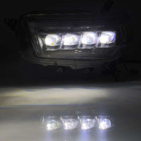 AlphaRex 10-13 Toyota 4Runner NOVA LED Projector Headlights Plank Style Black w/Seq Signal/DRL - Burkken Auto Parts