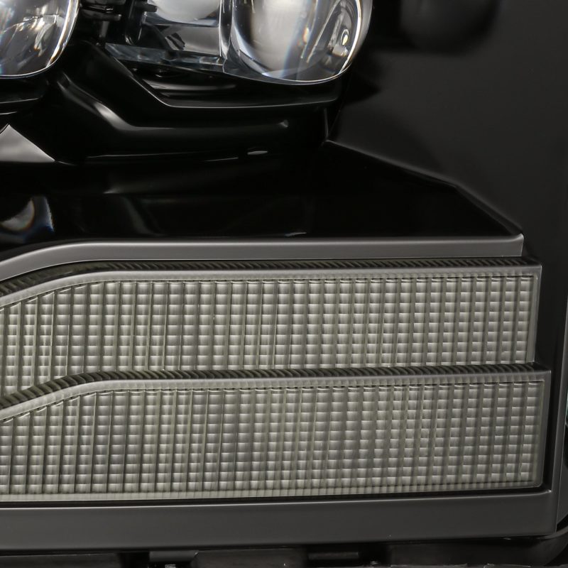 AlphaRex 06-08 Ram 1500HD NOVA LED Proj Headlights Plank Style Alpha Blk w/Seq Signal/DRL/Amber LED - Burkken Auto Parts