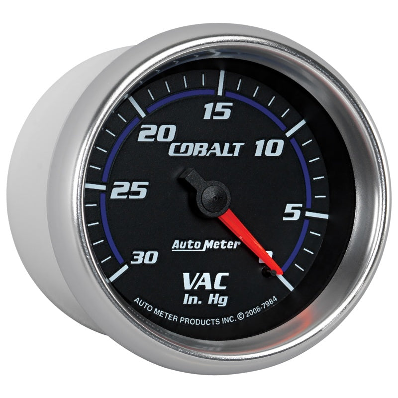 Autometer Cobalt 2-5/8in. / 0-30 IN HG / Mechanical Vacuum Gauge - Burkken Auto Parts