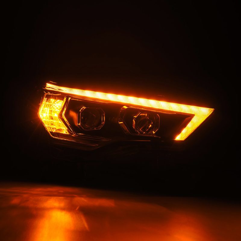 AlphaRex 14-22 Toyota 4Runner LUXX-Series LED Proj Headlights Blk w/Actv Light & Seq. Sig + DRL - Burkken Auto Parts