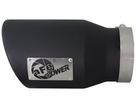 aFe MACHForce XP 5in 304 Stainless Steel Exhaust Tip 5 In x 7 Out x 12L in Bolt On Right - Black - Burkken Auto Parts