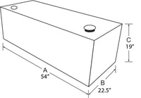 Tradesman Aluminum Rectangular Liquid Storage Tank (98 Gallon Capacity) - Brite - Burkken Auto Parts
