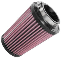 K&N Universal Rubber Filter 2-1/2in Flg / 4-1/2in OD B / 3-1/2in OD T / 6in H - Black Top - Burkken Auto Parts