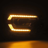 AlphaRex 12-15 Toyota Tacoma PRO-Series Projector Headlights Plank Style Alpha Black w/DRL - Burkken Auto Parts