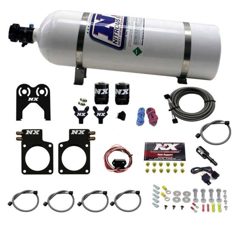 Nitrous Express Nissan GT-R Nitrous Plate Kit (35-300HP) w/15lb Bottle - Burkken Auto Parts