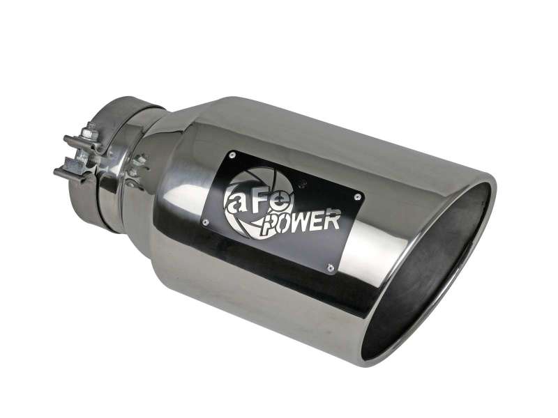 aFe Power Universal 5in Inlet 8in Outet MACH Force-XP Clamp-On Exhaust Tip - Polished - Burkken Auto Parts