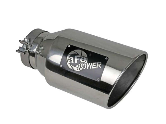 aFe Power Universal 5in Inlet 8in Outet MACH Force-XP Clamp-On Exhaust Tip - Polished - Burkken Auto Parts