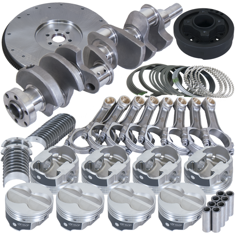 Eagle Ford 302 3.400in Crank 5.400in I-Beam Rods 4.000in Pistons 164 Tooth FW Balanced Assembly - Burkken Auto Parts