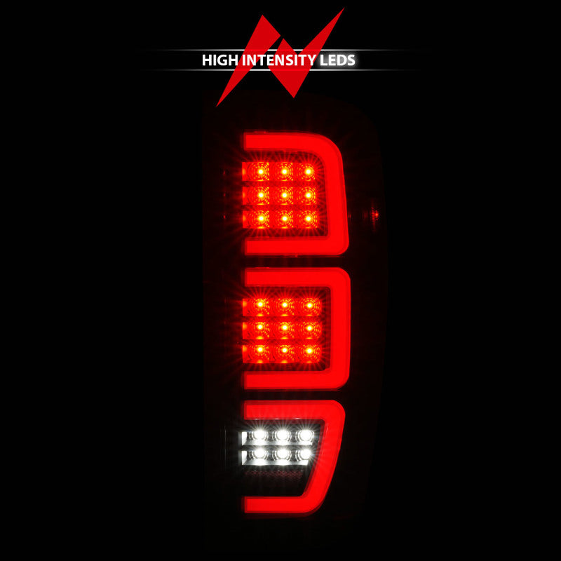 ANZO 19-23 GMC Sierra 1500/2500HD/3500HD Black Replacement Full LED Bar Tail Light - Burkken Auto Parts