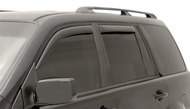 AVS 03-08 Honda Pilot Ventvisor In-Channel Front & Rear Window Deflectors 4pc - Smoke - Burkken Auto Parts
