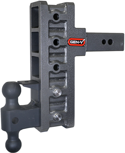 Gen-Y Mega Duty 2.5in Shank 9in Offset Drop 32K Hitch w/GH-0161 Dual-Ball/GH-0162 Pintle Lock