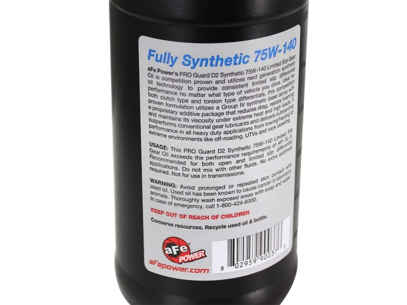 aFe Pro Guard D2 Synthetic Gear Oil, 75W140 1 Quart - Burkken Auto Parts