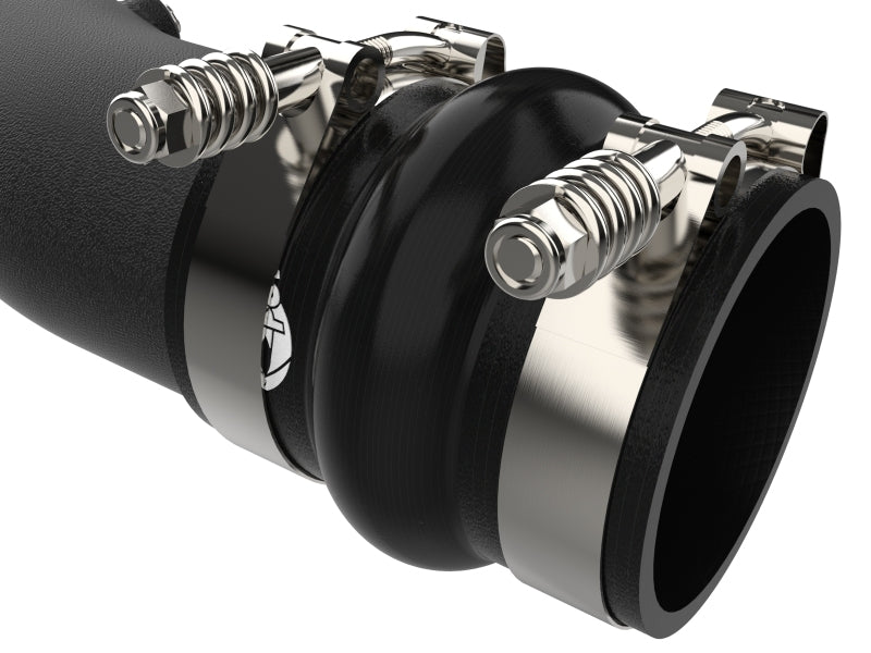 aFe 23-24 Ford Diesel Trucks V8-6.7L (td) BladeRunner Aluminum Hot and Cold Charge Pipe Kit - Black - Burkken Auto Parts