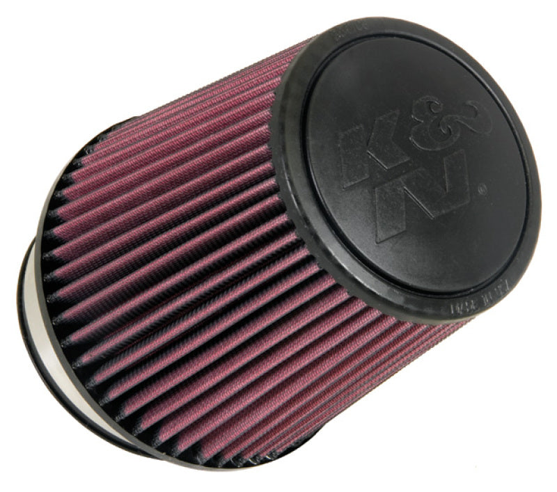 K&N Univ Rubber Round Tapered Filter 4.375in Flg ID/10 Deg Flg Angle 6in B OD/4.625in T OD/6.5in H - Burkken Auto Parts