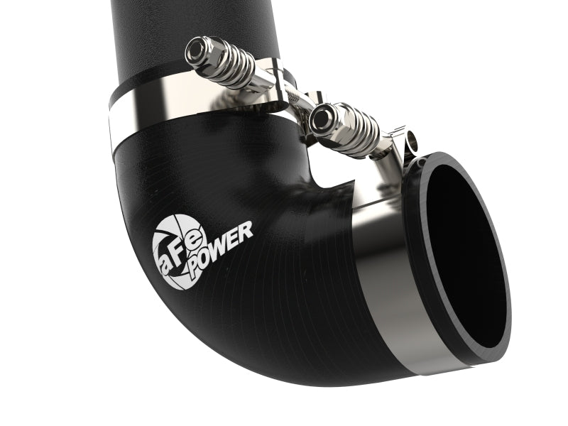 aFe 23-24 Ford F250/F350 Super Duty V8-6.7L BladeRunner 3 In. Aluminum Cold Charge Pipe- BLK - Burkken Auto Parts