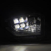 AlphaRex 14-21 Toyota Tundra NOVA-Series LED Proj Headlights Alpha-Blk w/Actv Light & Seq. Sig + DRL - Burkken Auto Parts