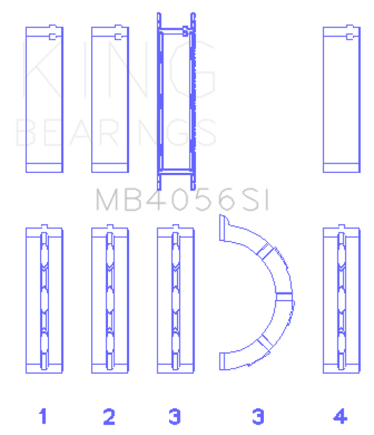 King Engine Bearings 97-07 Ford 2.5L/2.9L/3.0L (Size STD) Main Bearing Set