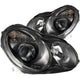 ANZO 2001-2007 Mercedes Benz C Class W203 Projector Headlights Black - Burkken Auto Parts