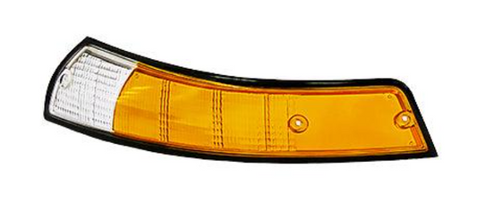 Porsche Left Side Euro Style Turn Signal Lens with Black Trim (69-73) - 91163194300 - Burkken Auto Parts