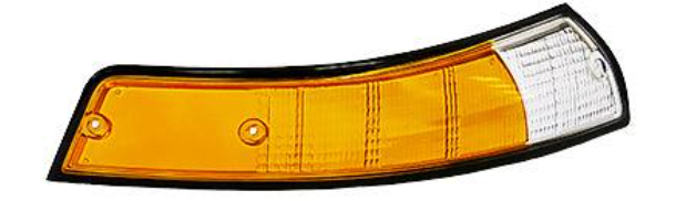 Porsche Right Side Euro Style Turn Signal Lens with Black Trim (69-73) - 91163194400 - Burkken Auto Parts