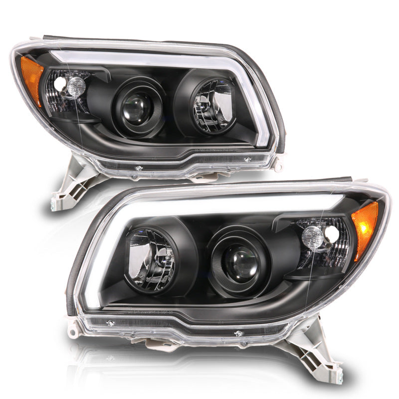 ANZO 06-09 Toyota 4 Runner Projector Headlights Plank Style - Black - Burkken Auto Parts