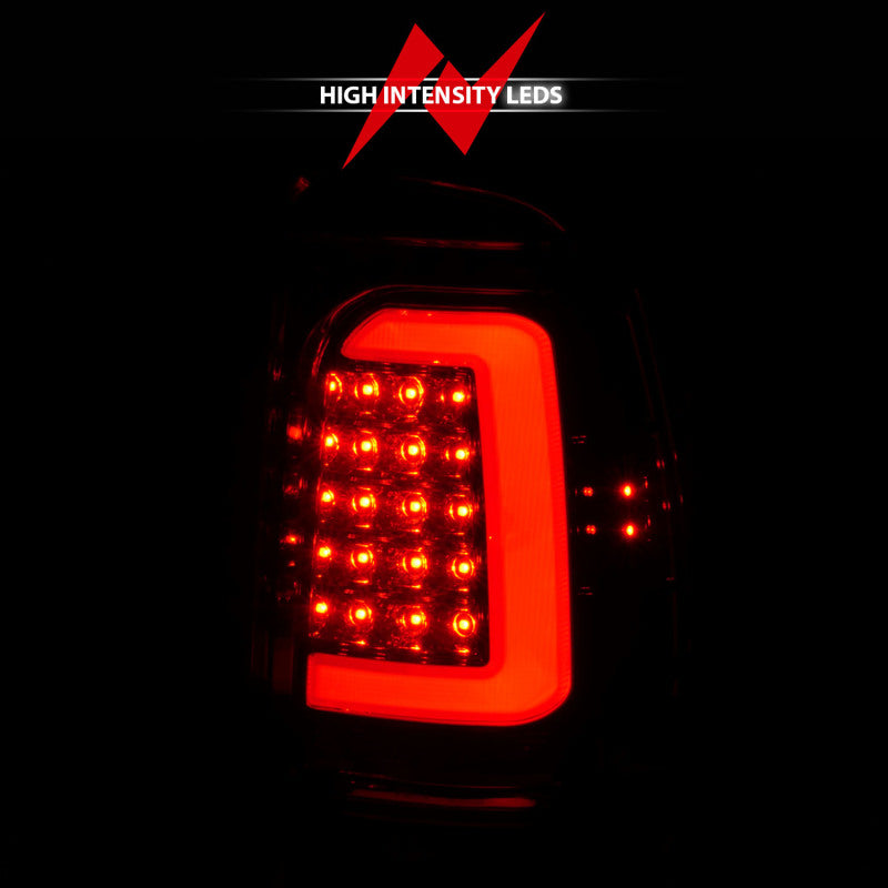 ANZO 1997-2004 Dodge Dakota LED Taillights Chrome Housing Red Lens Pair - Burkken Auto Parts