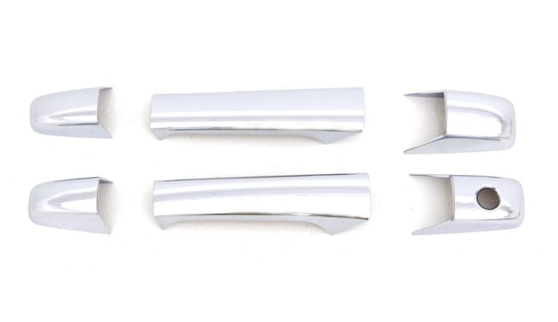 AVS 07-13 Chevy Silverado 1500 Door Handle Covers (2 Door) 4pc Set - Chrome - Burkken Auto Parts