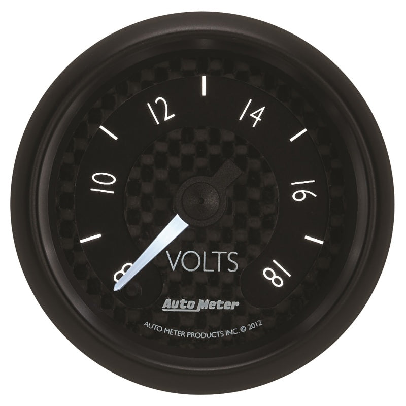 Autometer GT Series 52mm Full Sweep Electronic 8-18 Volts Voltmeter - Burkken Auto Parts