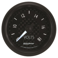 Autometer GT Series 52mm Full Sweep Electronic 8-18 Volts Voltmeter - Burkken Auto Parts