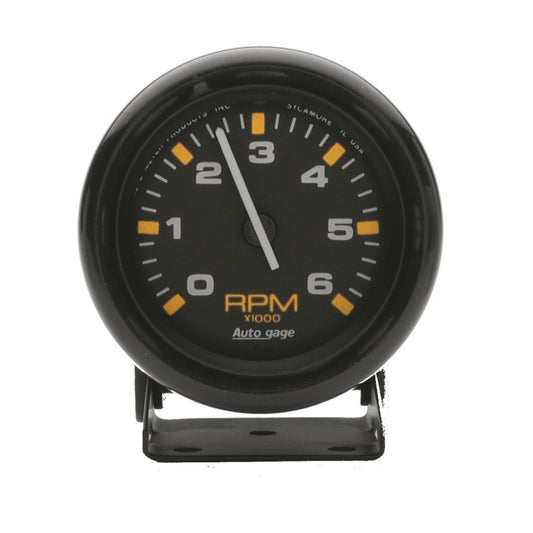 Autometer Autogage 2-3/4in Black 6,000 RPM Pedestal Mount Mini Tachometer - Burkken Auto Parts