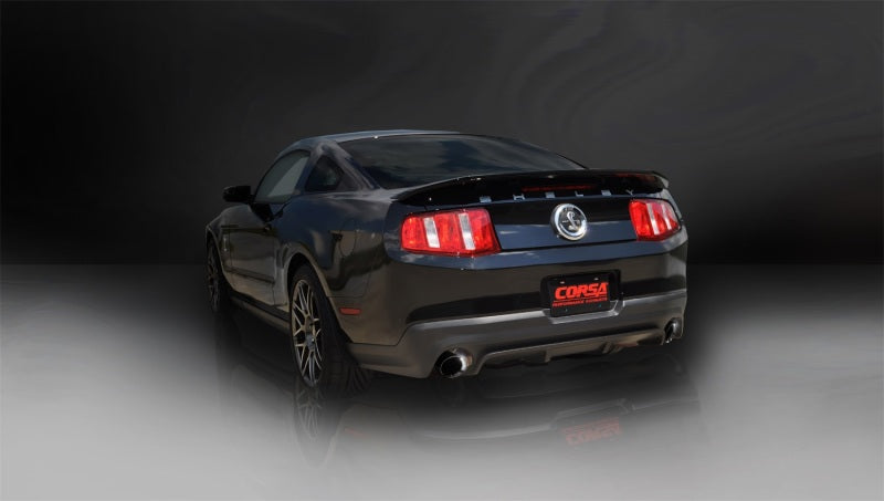 Corsa 2011-2012 Ford Mustang Shelby GT500 5.4L V8 Sport Axle-Back Exhaust w/ Black Tips - Burkken Auto Parts