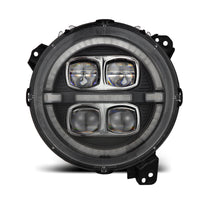 AlphaRex 18-23 Jeep Wrangler JL/Gladiator JT LED Proj Headlights Black w/ Activ Light/Seq Signal/DRL - Burkken Auto Parts