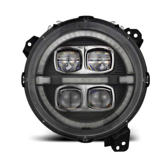 AlphaRex 18-23 Jeep Wrangler JL/Gladiator JT LED Proj Headlights Black w/ Activ Light/Seq Signal/DRL - Burkken Auto Parts