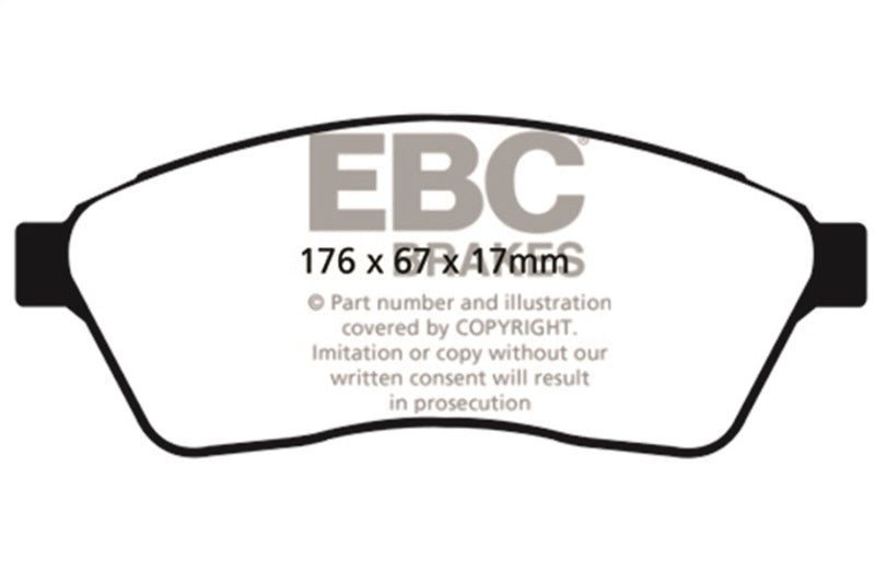 EBC 10-11 Cadillac SRX 2.8 Turbo Greenstuff Front Brake Pads - Burkken Auto Parts