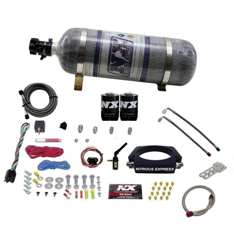 Nitrous Express 2014+ GM 6.2L Truck Nitrous Plate Kit (35-300HP) w/Composite Bottle - Burkken Auto Parts