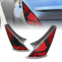 ANZO 2003-2005 Nissan 350Z LED Taillights Black - Burkken Auto Parts