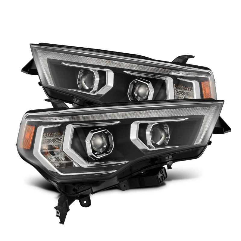 AlphaRex 14-22 Toyota 4Runner PRO-Series Projector Headlights Black w/Seq. Sig. + DRL - Burkken Auto Parts