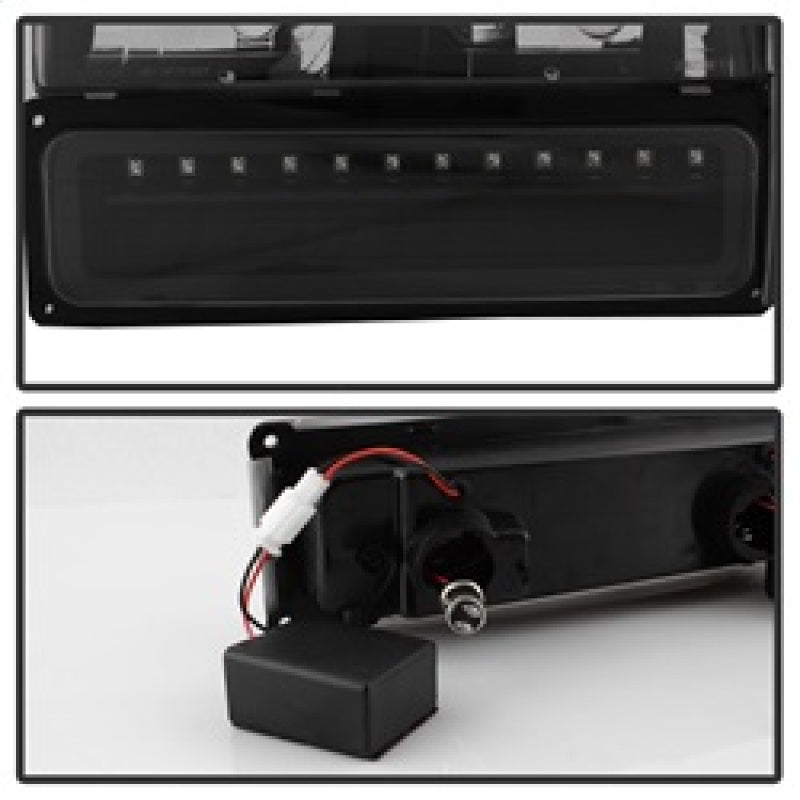 xTune 92-94 Blazer Full Size Corner/LED Bumper Headlights Black HD-JH-CCK88-LED-AM-BK-SET - Burkken Auto Parts