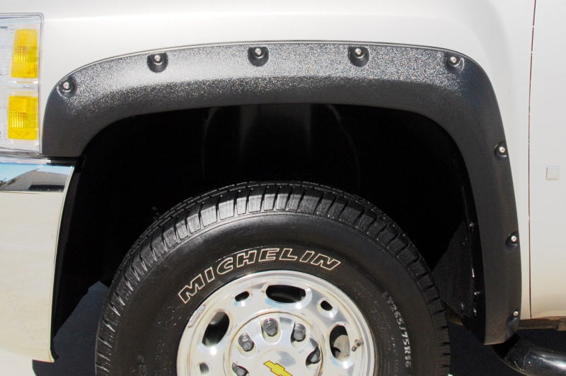 Lund 07-13 Chevy Silverado 1500 RX-Rivet Textured Elite Series Fender Flares - Black (4 Pc.) - Burkken Auto Parts