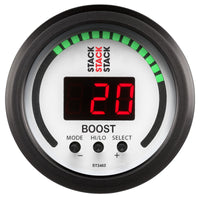 Autometer Stack 52mm -1 to +2 Bar (-30INHG to +30 PSI) Boost Controller - White - Burkken Auto Parts