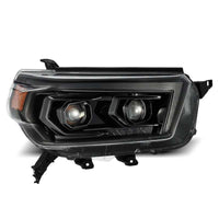AlphaRex 10-13 Toyota 4Runner LUXX LED Proj Headlights Plank Style Alpha Black w/Seq Signal/DRL - Burkken Auto Parts