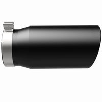 MagnaFlow Tip Stainless Black Coated Single Wall Round Single Outlet 6in Dia 5in Inlet 13in L - Burkken Auto Parts