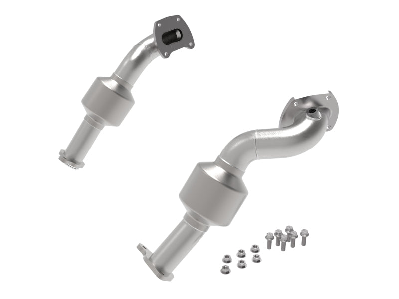 aFe Twisted Steel Down Pipe 409SS w/ Cat 16-17 Toyota Tacoma V6-3.5L - Burkken Auto Parts