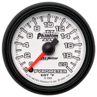 Autometer Phantom II 52.4mm Full Sweep Electronic 0-2000 Def F EGT/Pyrometer Gauge - Burkken Auto Parts