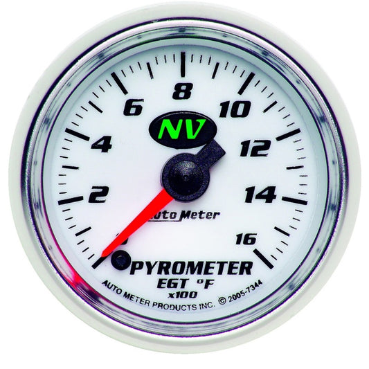 Autometer Pyrometer NV 52.4mm 0-1600 Deg F Advanced Digital Stepper Motor Pyrometer Gauge - Burkken Auto Parts