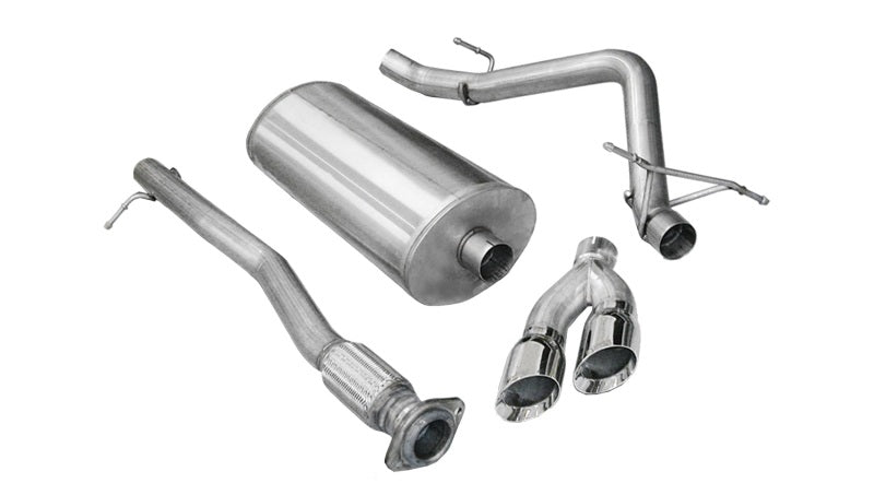 Corsa 2011-2013 Chevrolet Silverado Crew Cab/Short Bed 1500 6.2L V8 Polished Sport Cat-Back Exhaust - Burkken Auto Parts