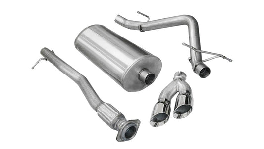 Corsa 2011-2013 Chevrolet Silverado Crew Cab/Short Bed 1500 6.2L V8 Polished Sport Cat-Back Exhaust - Burkken Auto Parts