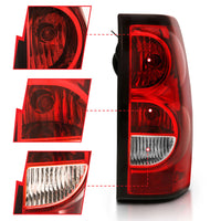 ANZO 2004-2007 Chevy Silverado Taillight Red/Clear Lens w/Black Trim (OE Replacement) - Burkken Auto Parts