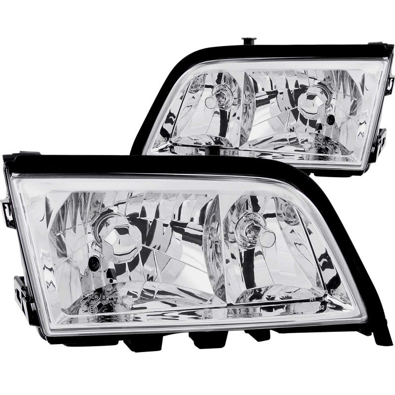 ANZO 1994-2000 Mercedes Benz C Class W202 Crystal Headlights Chrome - Burkken Auto Parts